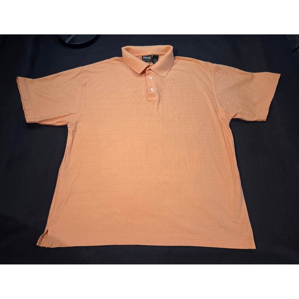 Ping Collection Men's XL Orange Double Mercerized Cotton Golf Polo Shirt